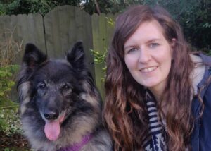 A picture of dog trainer Naomi and her shepherd, Max